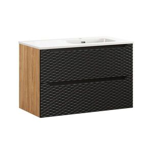 Petits-meubles UMYVADLO 90cm Elora Černá a dřevěná obraz
