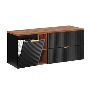 Petits-meubles SKŘÍŇKA POD UMYVADLO 140.8cm Adriel Černá a dřevěná obraz