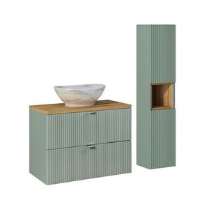 Petits-meubles KOUPELNOVÝ NÁBYTEK 80.4cm Jade 2er-Set Zelená a dřevo obraz