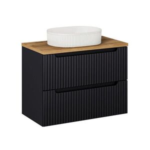 Petits-meubles UMYVADLO 80.4cm Riva Černá a dřevěná obraz