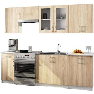 RAUMHIRSCH FURNITURE KUCHYŇSKÝ BLOK Bílá, dub Sonoma 203/240/44, 5 obraz