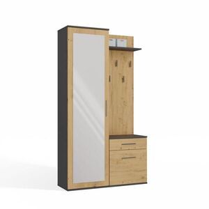 RAUMHIRSCH FURNITURE ŠATNÍK moderní se zrcadlem Duo antracit, Artisan 100/180/35 obraz