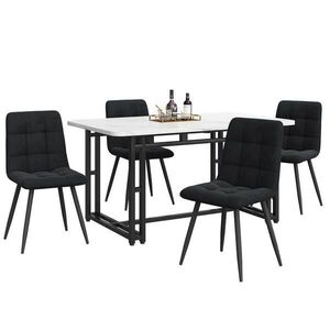 FLIEKS JÍDELNÍ SET 4 Židle Černý 140x80cm obraz