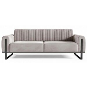 Selsey POHOVKA Parissa, samet světle šedá černé nohy, 228 cm obraz