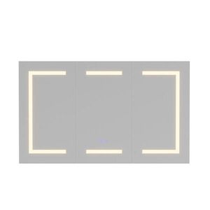 SHOPENTRA ZRCADLOVÁ skříňka 100 cm LED, úprava proti zamlžování, slot pro USB a papíry obraz
