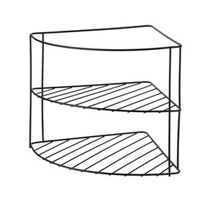 Mondex ROHOVÁ POLICE Modern Kitchen, kov, černá, 22, 5 x 22, 5 x 21, 5 cm obraz