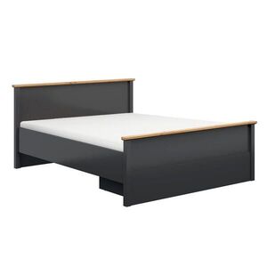 Petits-meubles POSTEL 160/200 Duck Antracitově šedá a dubové dřevo obraz
