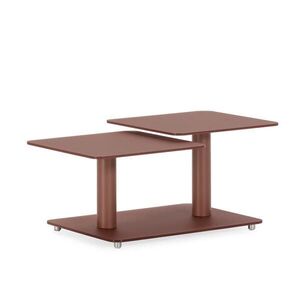 Calicosy OTOČNÝ konferenční stolek s čtvercovými skleněnými deskami, délka 114 cm - KAYA obraz