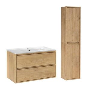 Petits-meubles KOUPELNOVÝ NÁBYTEK 81cm Edmé 2er-Set Dřevo obraz