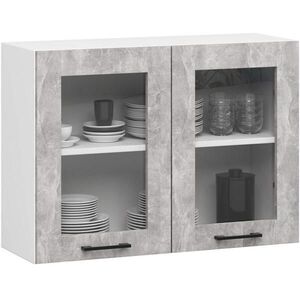RAUMHIRSCH FURNITURE ZÁVĚSNÁ SKŘÍŇ Bílá, beton 58/80/30, 5 obraz