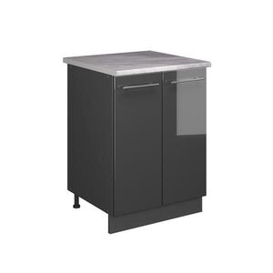 Vicco SKŘÍŇKA POD DŘEZ Fame-Line, Antracitový vysoký lesk/Antracit, 60 cm obraz