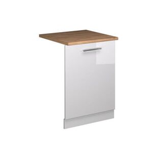 Vicco ČELNÍ PANEL MYČKY Fame-Line Bílá vysoký lesk 60 cm , PD Dub obraz
