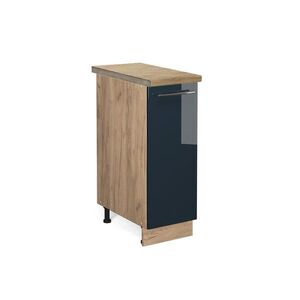 Vicco LÉKÁRNIČKOVÁ SKŘÍŇKA Fame-Line Tmavě modrá s vysokým leskem 30 cm , PD Dub obraz