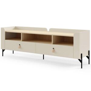 Beautysofa NÍZKÁ KOMODA Sorella se 2 zásuvkami, 160 cm, do studentského pokoje, macadamia + dub Mavelie obraz