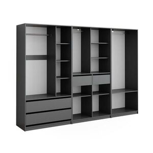 Vicco ŠATNÍ SKŘÍŇ Elmo Antracit 280 x 200 cm Sada 3 kusů obraz