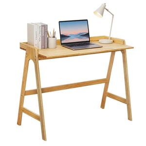 Relaxdays STŮL přírodní překližka 81, 5 cm obraz