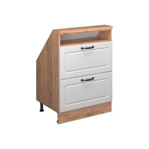 Vicco KUCHYŇSKÁ SKŘÍŇKA POD ŠIKMOU STŘECHU R-Line Bílý venkovský dům 60 cm se 2 zásuvkami obraz
