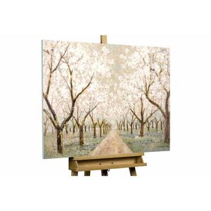 KUNSTLOFT RUČNĚ MALOVANÝ AKRYLOVÝ OBRAZ BÍLÝ/HNĚDÝ, 100/75 CM obraz