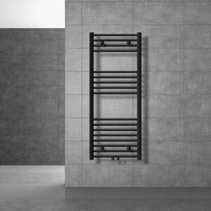 LuxeBath KOUPELNOVÉ těleso Sahara 500x1200 mm, černé, rovné, s univerzálním ventilem obraz