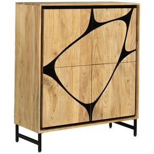 Ambia Home KOMODA, akácie, černá, barvy akácie, 100/115/40 cm obraz