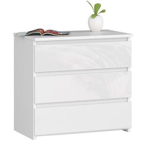 RAUMHIRSCH FURNITURE KOMODA bílá, bílá lesklá 57/60/35 obraz