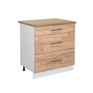 Vicco SPODNÍ SKŘÍŇKA KUCHYŇSKÉ LINKY Fame-Line Zlatý mocný dub 80 cm se 3 zásuvkami, PD Dub obraz