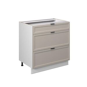 Vicco SPODNÍ SKŘÍŇKA KUCHYŇSKÉ LINKY Fame-Line GreyBeige 80 cm se 3 zásuvkami, bez pracovní desky obraz