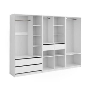 Vicco ŠATNÍ SKŘÍŇ Elmo Bílá 280 x 200 cm Sada 3 kusů obraz