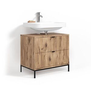 Livinity® DOLNÍ SKŘÍŇKA POD DŘEZ Aterno Dub Viking 70 x 63 cm Se 2 výsuvnými zásuvkami obraz