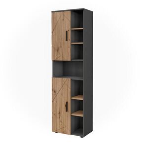 Vicco VYSOKÁ SKŘÍŇKA Irma, Antracit/Zlatý mocný dub, 50 x 172 cm se 2 dveřmi obraz