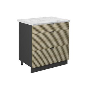 Vicco SPODNÍ SKŘÍŇKA KUCHYŇSKÉ LINKY Fame-Line Dubový panel 80 cm se 3 zásuvkami, PD Mramor obraz