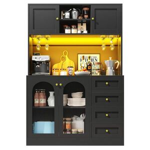 FLIEKS VYSOKÁ SKŘÍŇ 120x40x188 CM LED 4 DVEŘE obraz
