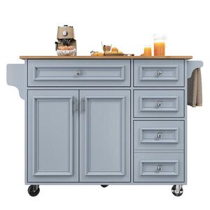 FLIEKS KUCHYŇSKÝ VOZÍK 110x45–75x92cm Úložný Modrý obraz