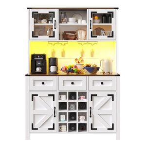 FLIEKS VYSOKÁ SKŘÍŇ 120x40x170 CM LED USB BÍLÁ obraz