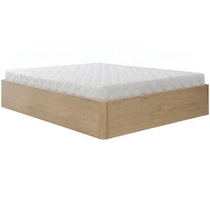 Beautysofa POSTEL Sara s úložným prostorem a taštičkovou matrací 26 cm, 140 × 200, dub Cremona obraz