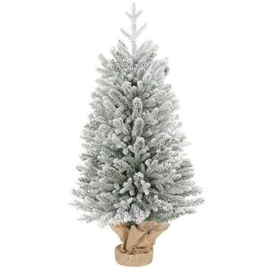 HOMCOM MINI Umělý vánoční stromek 90 cm umělý smrk se sněhem bílý obraz