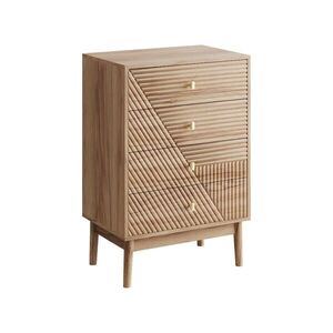 Urban Meuble SIDEBOARD 60 cm dub – skříňka se 4 zásuvkami a dřevěnými nohami moderní obraz