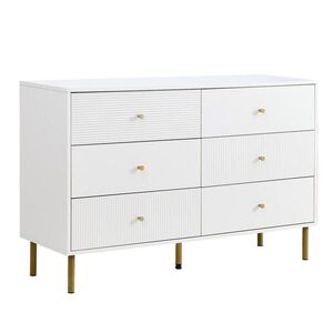 Urban Meuble SIDEBOARD se 6 zásuvkami Elegantní komoda bílá obraz