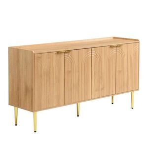 Urban Meuble SIDEBOARD 140 cm v dekoru přírodního dřeva s 3D klenutými čely obraz