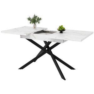 Urban Meuble JÍDELNÍ STŮL rozkládací bílý 160/80/76, 5 cm obraz