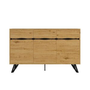 Urban Meuble SIDEBOARD imitace dubu se 4 dvířky a stabilním rámem obraz