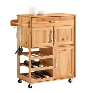 SoBuy KUCHYŇSKÝ VOZÍK s 1 zásuvkou 75x38x86cm Rustikální obraz
