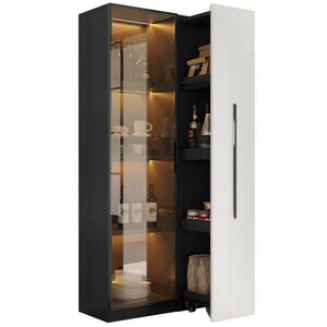 FLIEKS VITRÍNA 160cm Sklo LED Hliník Kolečka Moderní obraz