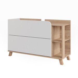 Vicco TOALETNÍ STOLEK PRO UMYVADLO Karen Sonoma/bílá 100 x 65 cm se 2 zásuvkami obraz