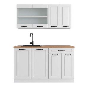 Vicco KUCHYŇSKÝ KOUT R-Line Bílý venkovský dům 140 cm , PD Dub obraz