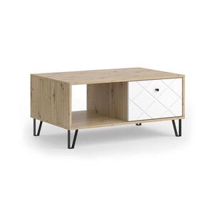 Vicco KONFERENČNÍ STŮL Nizza Řemeslný dub 90.2 x 59.4 cm s otevřenou přihrádkou a zásuvkou obraz