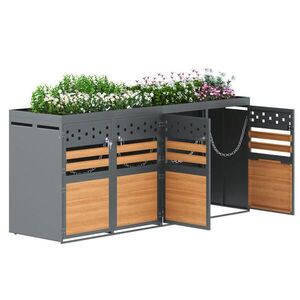 FLIEKS BOX NA ODPADKOVÉ NÁDOBY, 4dílný, antracit, 120–240 l obraz
