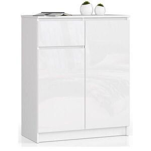 RAUMHIRSCH FURNITURE KOMODA bílá, bílá lesklá 99/80/40 obraz