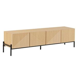 Urban Meuble TV STOLEK vzhled dřeva 3D design 4 dvířka moderní obraz