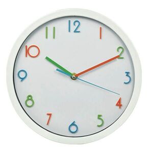 Ambia Home NÁSTĚNNÉ HODINY modrá, zelená, červená, bílá 25, 4 cm obraz